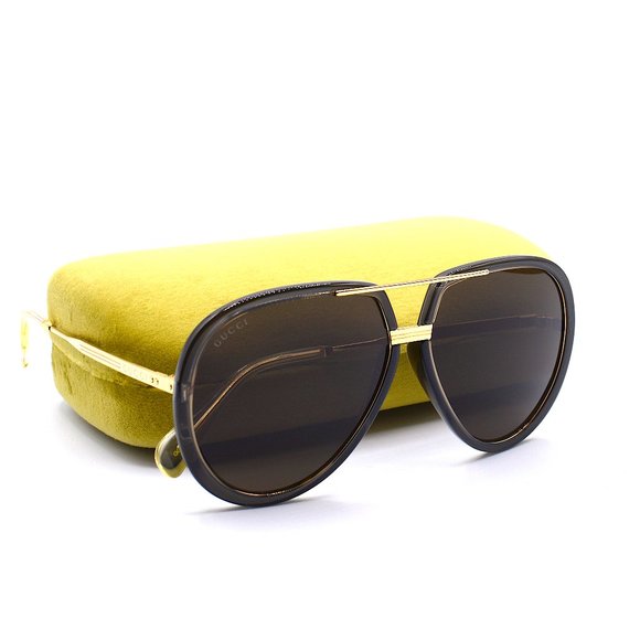 Gucci Other - NEW GUCCI GG0904S 001 GREY GOLD BROWN LENS AUTHENTIC SUNGLASSES